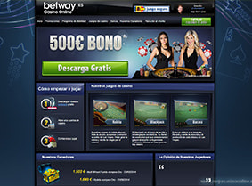 pagina de inicio de Betway casino