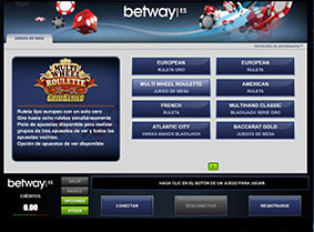 Casino flash de Betway casino